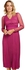 ليتل ميستريس فستان متوسط الطول بكسرات شبكية منقطة للنساء، مقاس S، فوشيا
