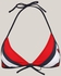 Striped Triangle Bikini Top 611Tango Red