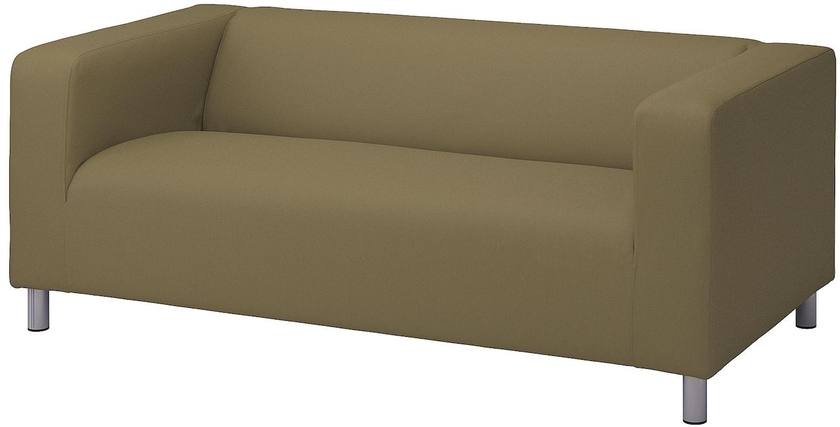 KLIPPAN Cover for 2-seat sofa - Vissle yellow-green