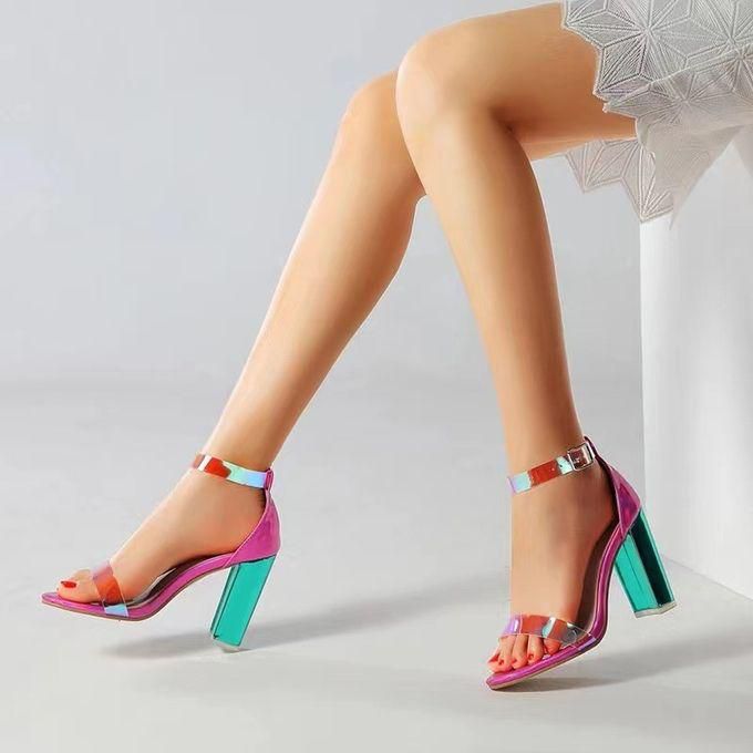 Ladies Gorgeous Heel Women Sandal Shoe-multicolour