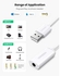 UGREEN USB Sound Card External Converter USB Audio Adapter with 3.5mm Aux Stereo Compatible for Headset, PC, Laptops, Desktops, PS4, Windows, Mac, and Linux White