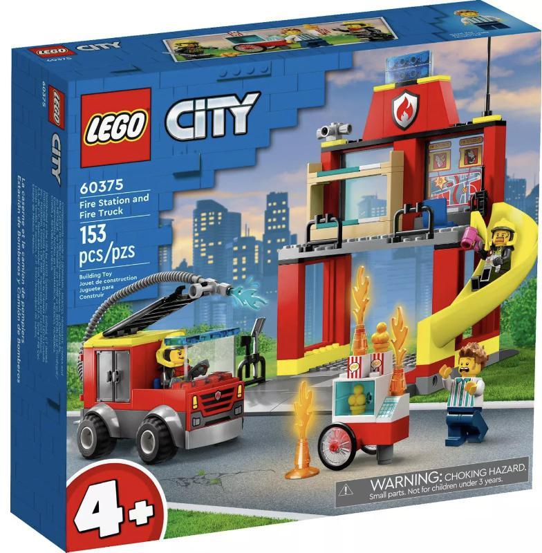 LEGO City Fire Station and Fire Truck Interlocking Bricks Set