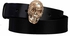 Philipp Plein Black Embellished Skull Belt - Black