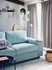 VIMLE 3-seat sofa - with wide armrests/Saxemara light blue