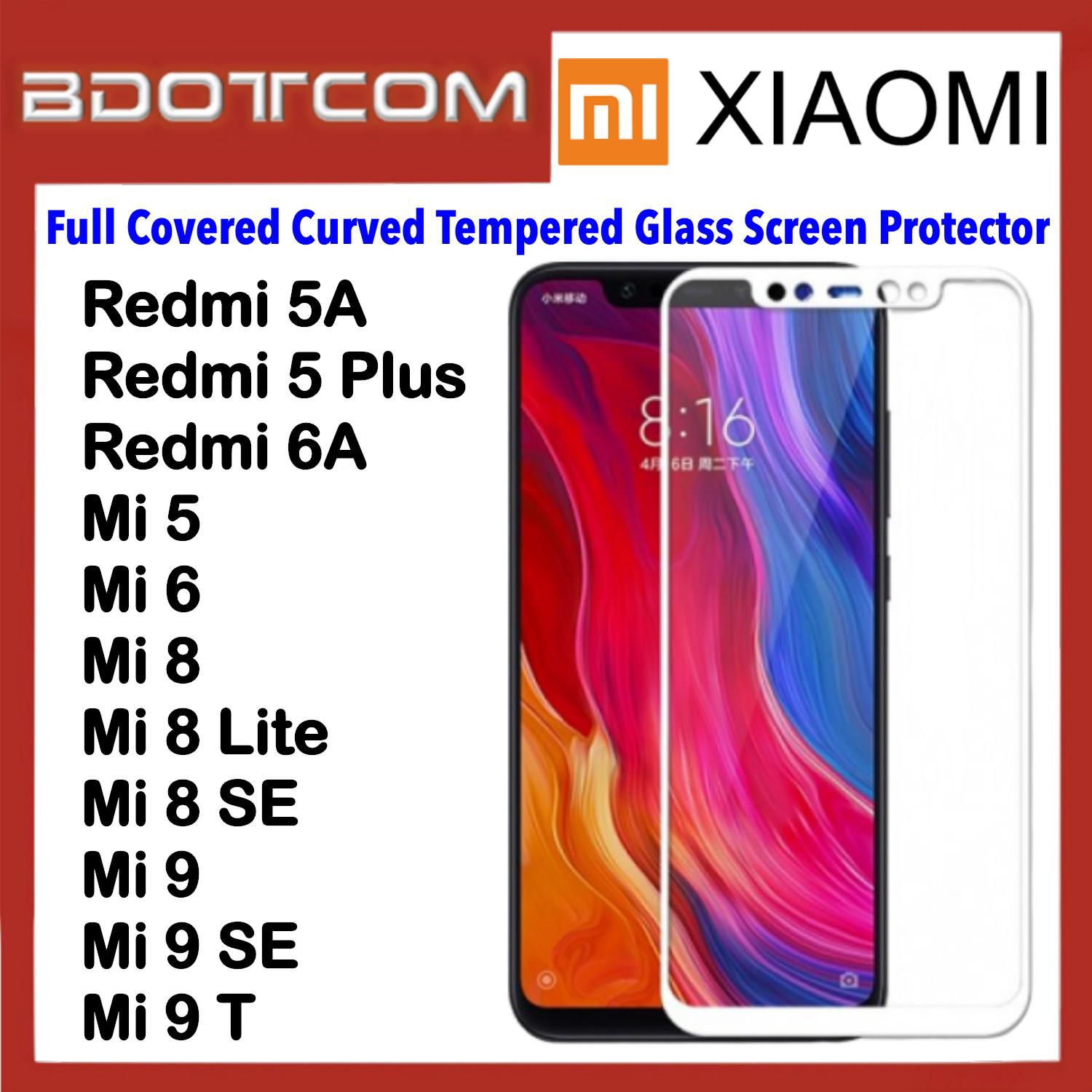 Bdotcom Full Covered Curved Glass Screen Protector for Xiaomi Redmi 5A  (White)