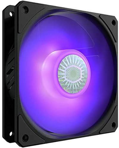 Cooler Master SickleFlow 120 V2 RGB Square Frame Fan, 4-Pin Customizable LEDs, Air Balance Curve Blade, Sealed Bearing, 120mm PWM Control for Computer Case & Liquid Radiator