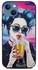 Cute Stylish Girl Drinking Printed Protective Case Cover For Apple iPhone 13 Multicolour