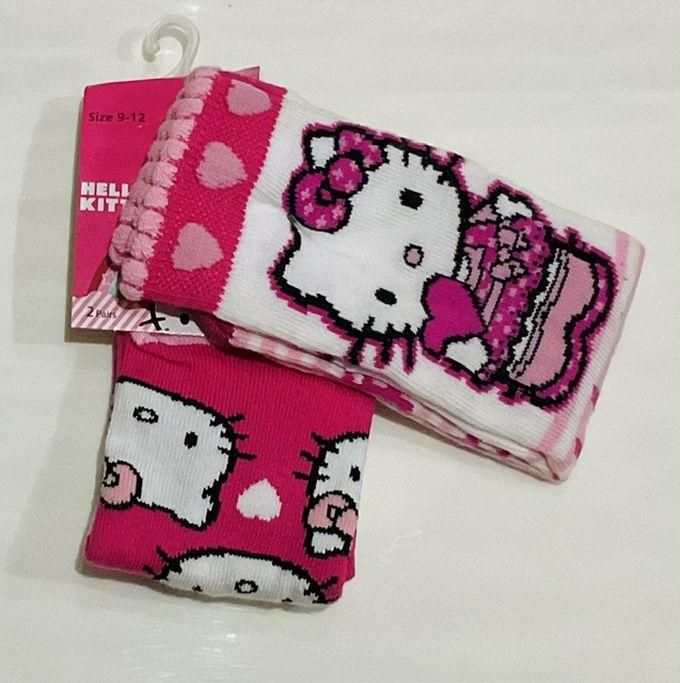 Hello Kitty Kitty Girls 2 Pack Socks