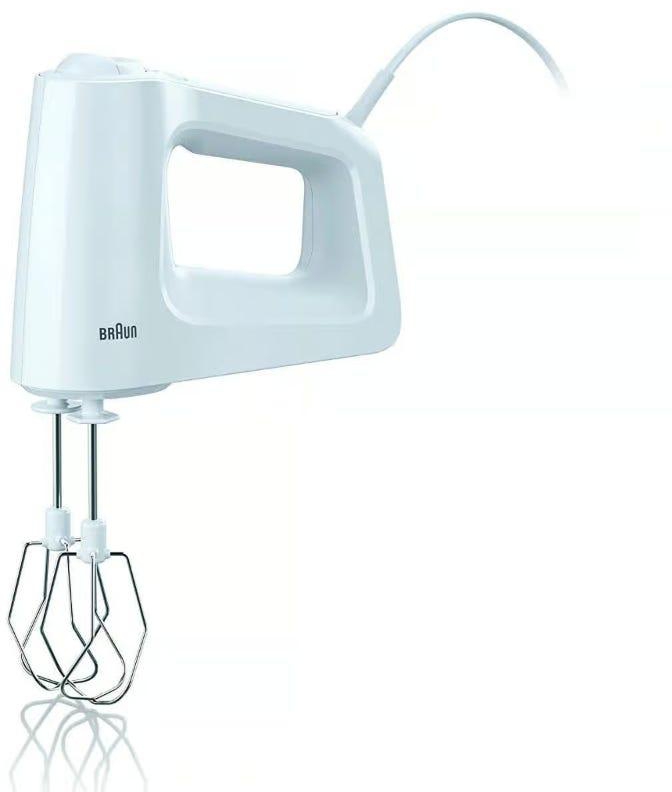 Get Hand Mixer, Braun, 450 Watt, HM3000 - White with best offers | Raneen.com