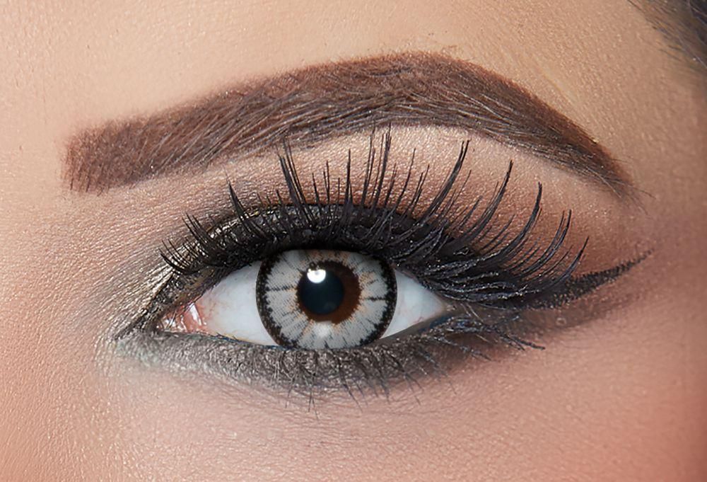 Bella Annual Cosmetic Contact Lenses - Highlight Circle Gray