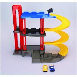 Toy School City Garage 3 Level With 2 Metal Cars