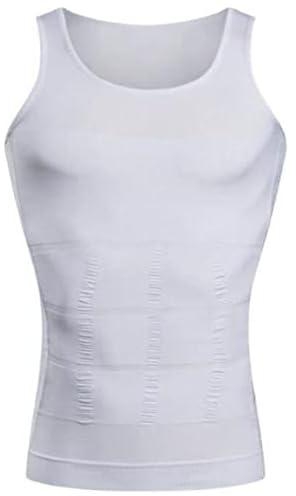 Slim Hurdle Sports Shirt Slim Round Neck Vest Breathable Sports Bottoming Vest Youth Summer Sweat Vest L Men's Slim Body Shaper Vest Tops Shirt Tummy Waist Underwear (sizeL) 09882484
