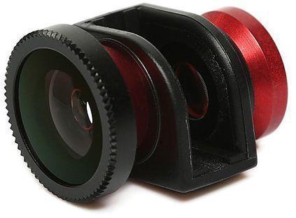 3 in 1 Photo Lens Fish Eye, Macro, Wide Angle Camera Lens for iPhone 5 5S [Red]