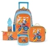 TRUCARE Disney Princess Adventure Begins 5in1 Trolley School Bag Set | Kids Backpack Gift | Water Resistant,Box set 18"