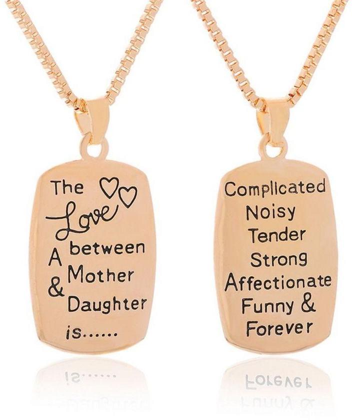 Mom Daughter Pendant Necklace The Love between A Mother and Daughter
