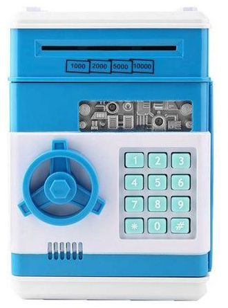 Electronic Money Safe Password Saving Bank ATM For Coins And Bills 15x20.5x14.5cm