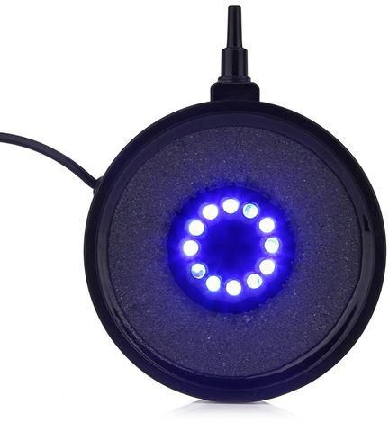 Generic 1W 12 LEDs Air Stone Disk Bubble Light Underwater Flame Lamp - Blue