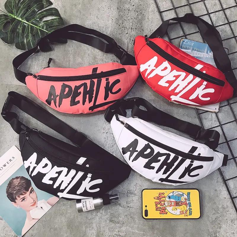 nylon cloth fanny pack The New Fashion letter nylon messenger bag Fashion sports outdoor chest bag fanny pack