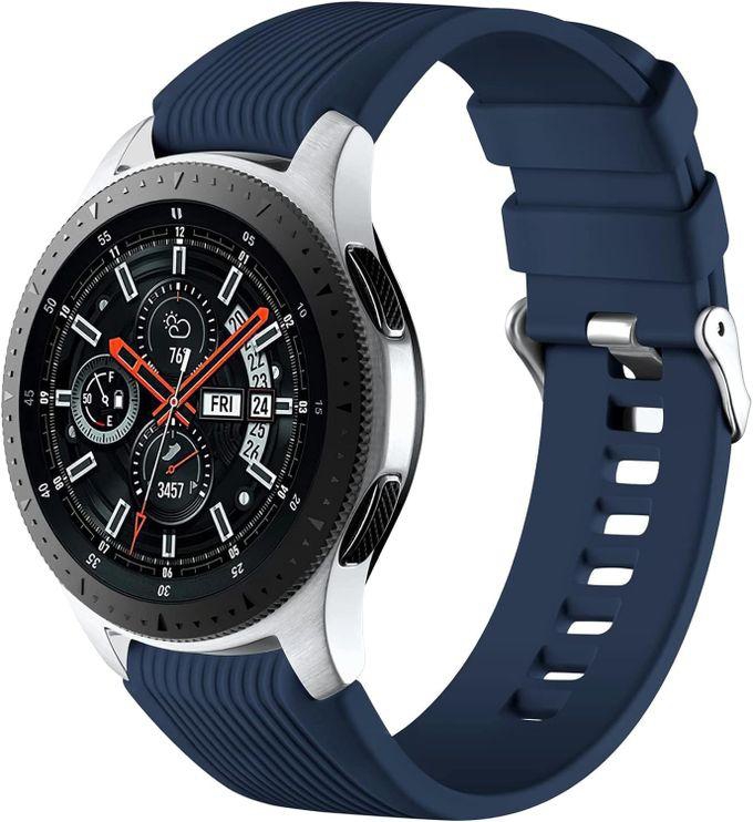 Tentech Sport Silicone Band 22mm Suitable For Huawei Watch 3/3 Pro/GT2 Pro/GT2e/GT2/GT 46mm - Samsung S3 And S4 46mm - Watch Active 2 44mm - Watch 3 45mm - Honor Magic 2 46mm - Navy Blue
