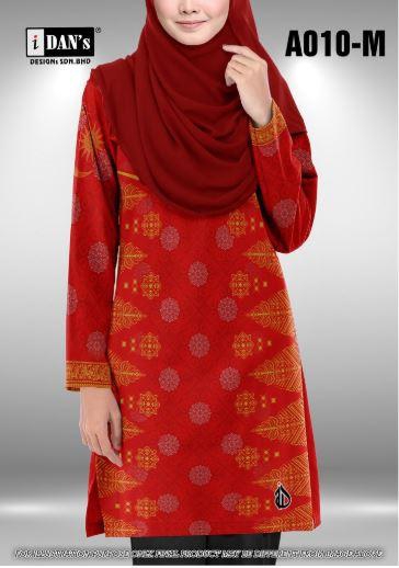 Sublimation Muslimah Tshirt  Batik Songket 10 Sizes A010 (As Picture)