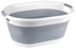 Beldray LA028495GRY Collapsible Bucket, Foldable Tub For Compact Storage, Indoor/Outdoor Use, Car Cleaning, Space Saving For Camping/Caravans/Motorhomes, Easy Clean Plastic With Handle, 10 L, Grey