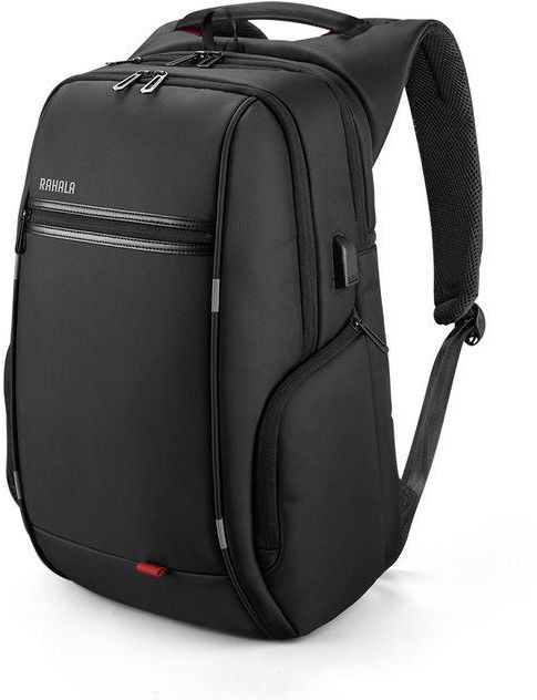RAHALA KG-119 15.6-Inch Laptop Waterproof Business Multi-Compartment Backpack USB Outport Black