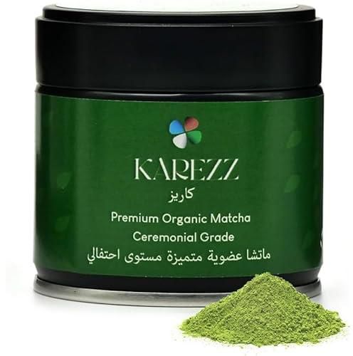 Karezz Organic Japanese Matcha -Premium Quality |30gm Ceremonial Grade | Herbal Green Tea Matcha | Perfect for Drinking with Water, Lattes & Smoothies | Vegan & Gluten free