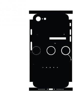 Printed Back Phone Sticker With The Edges For Iphone 6 Plus White Circles Darkness