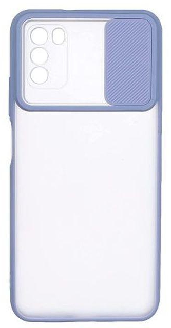 StraTG StraTG Clear and light gray Case with Sliding Camera Protector for Xiaomi Poco M3 - Stylish and Protective Smartphone Case