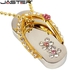 Jaster Crystal Shoe Usb Flash Drive Jewelry Metal Chain Diamond Slipper Usb 2.0 Pendrive 4gb 8gb 16gb 32gb 64gb