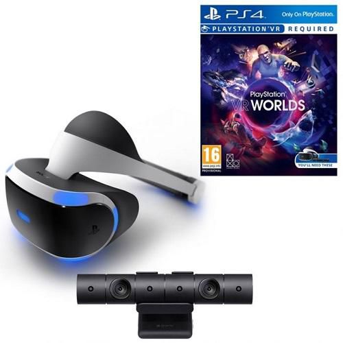 PS4 VR Headset + Camera + VR Worlds