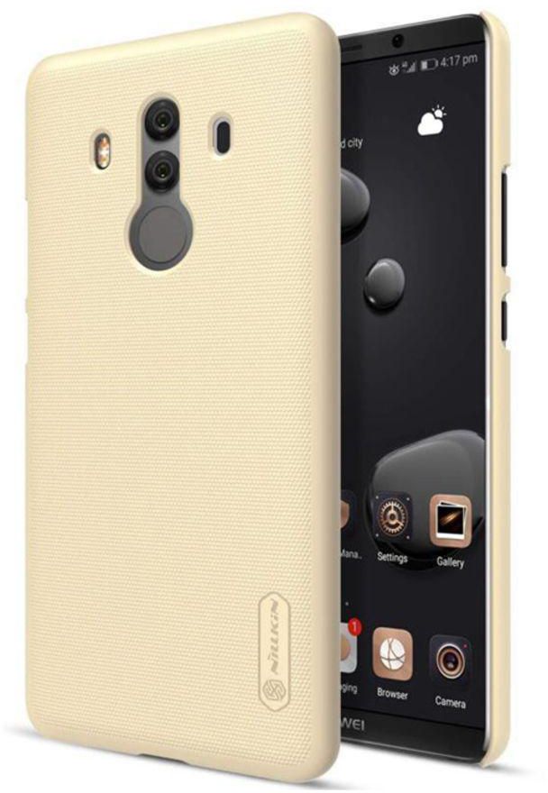 Plastic Frosted Case Cover With Screen Guard For Huawei Mate 10 Pro Gold