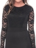 Boohoo AZZ19021 Anna Lace Long Sleeve Bodycon Midi Dress for Women - Black, 10 UK