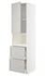 METOD / MAXIMERA خزانة عالية لميكروويف مع باب/درجين, أبيض/Bodbyn أبيض-عاجي, ‎60x60x220 سم‏ - IKEA