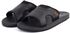 LARRIE Men Single Wide Strap Sandals - 4 Sizes (Black)