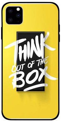 غطاء حماية واقٍ لهاتف أبل آيفون 11 برو ماكس بطبعة عبارة "Think Out Of The Box"