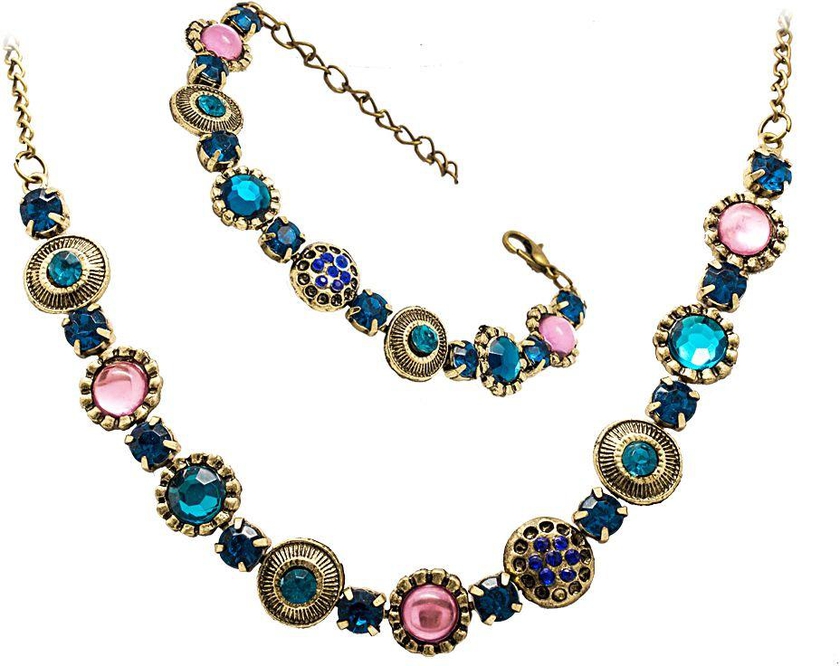 Mysmar Multi Color Necklace Bracelet Set [MM333]