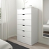 NORDLI Chest of 6 drawers, white, 80x145 cm - IKEA