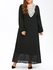 Plus Size Muslim Lace Insert Maxi Long Sleeve Dress