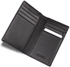 HISCOW Bifold Credit Card Holder Black with 8 Slots - Italian Calfskin