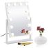 Vanity Make Up Mirror with LED Light, White Clear and Silver