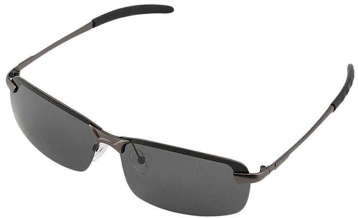 Men's Semi-Rimless Anti-Glare Rectangular Sunglasses ZD336401