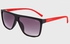 Nile Unisex Wayfarer Style Sunglasses - Black & Red
