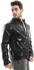 Dockland Fleece Leather Jacket With Front Zip Pockets - Black