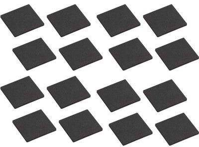 Adhesive, Black, Pack of 16, Shock-Absorbing, Non Furniture and Objects, EVA Set, Rubber Pads, Anti-Slip buffers
