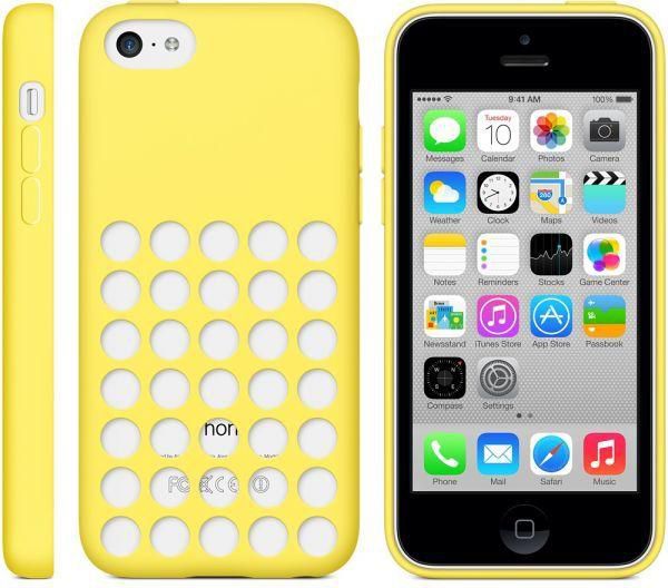 Hollow Dots Protective Soft Silicone Case Cover for iPhone 5C with Screen Protector /yellow