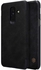 Samsung Galaxy A6 Plus ‫(2018) Nillkin Qin Series Leather Case Cover - Black