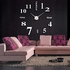 Large Wall Clocks Stickers Modern DIY 3D Acrylic Mirror Living Room Bedroom Home Decoration Silver