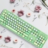 Mofii Wireless Combo, Mixed Color Keyboard with Mouse - Green