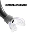 Conquest Front Swimming Snorkel Breathing Tube Silicone Mouth Piece, Black